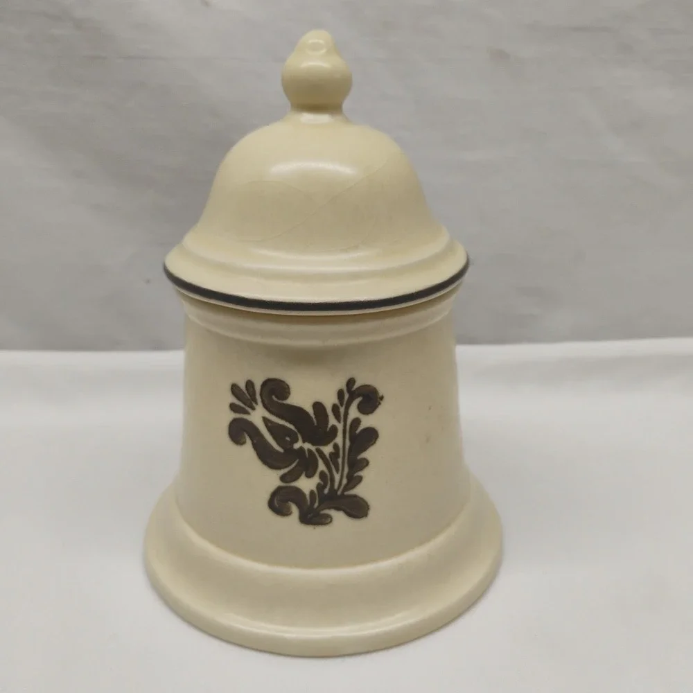 Pfaltzgraff Village Sugar Bowl With Lid Vintage 1970's Stoneware Canister